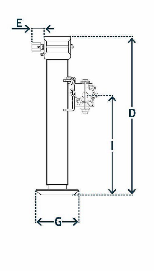 Zestaw 2 podpór do przyczepy z przyłączami